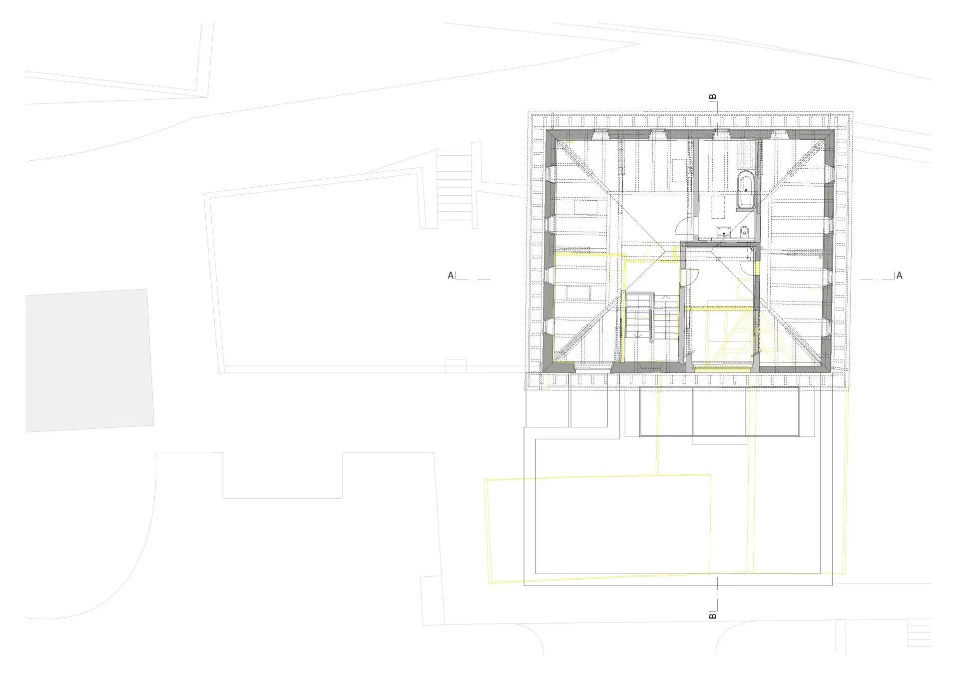 26_Umbau_Pfarrhaus mit Anbau Tenn Igis_Grundriss Dachgeschoss